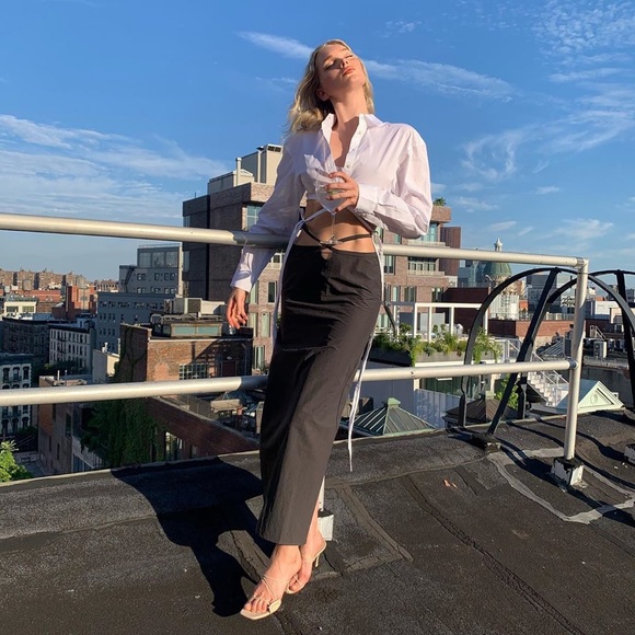 CHRISTOPHER ESBER CROPPED COTTON WRAP TOP, SZ AUS/10 US/6 WHITE - Picture 13 of 16